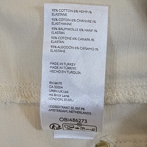 Pilcro The Kit Women 28 Beige Wide Leg Utility Khakis Trouser Pockets Buckle - Picture 8 of 12